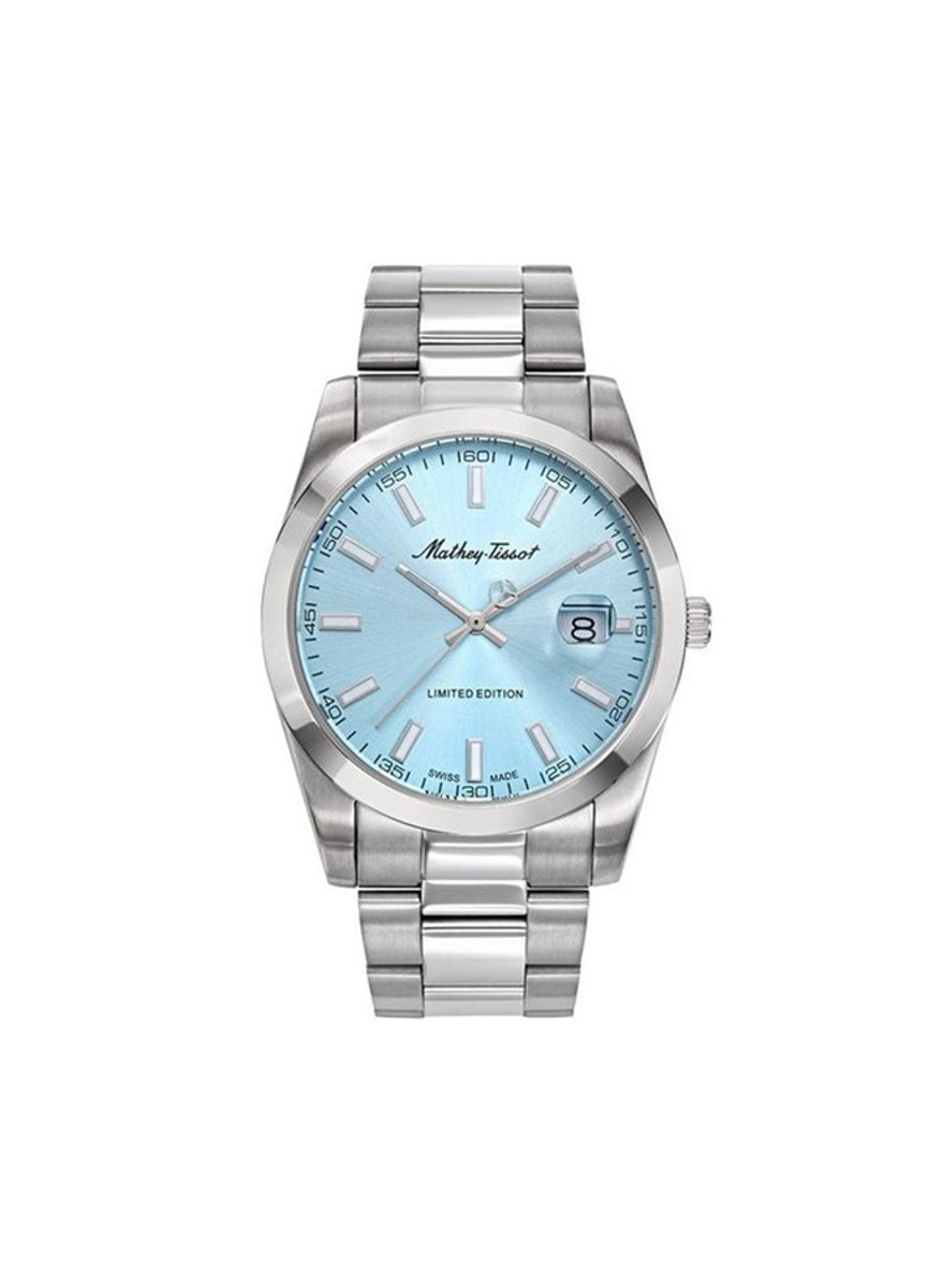 Men's Mathy I LE Swiss Blue Dial Stainless Steel Watch h451bu Mathey-Tissot - Men's Dress Watches