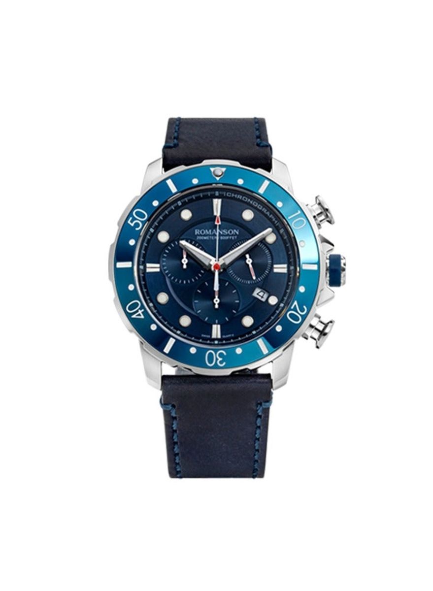 Romanson Men's 45mm Analog Chronograph Sapphire Watch Al9A11Hmuwa42W Romanson - Men's Dress Watches
