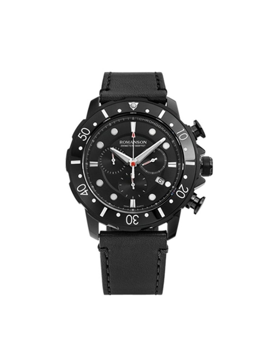 Romanson Men’s Sapphire Swiss Quartz Watch, Leather Band Al9A11Hmbba32W Romanson - Men's Dress Watches