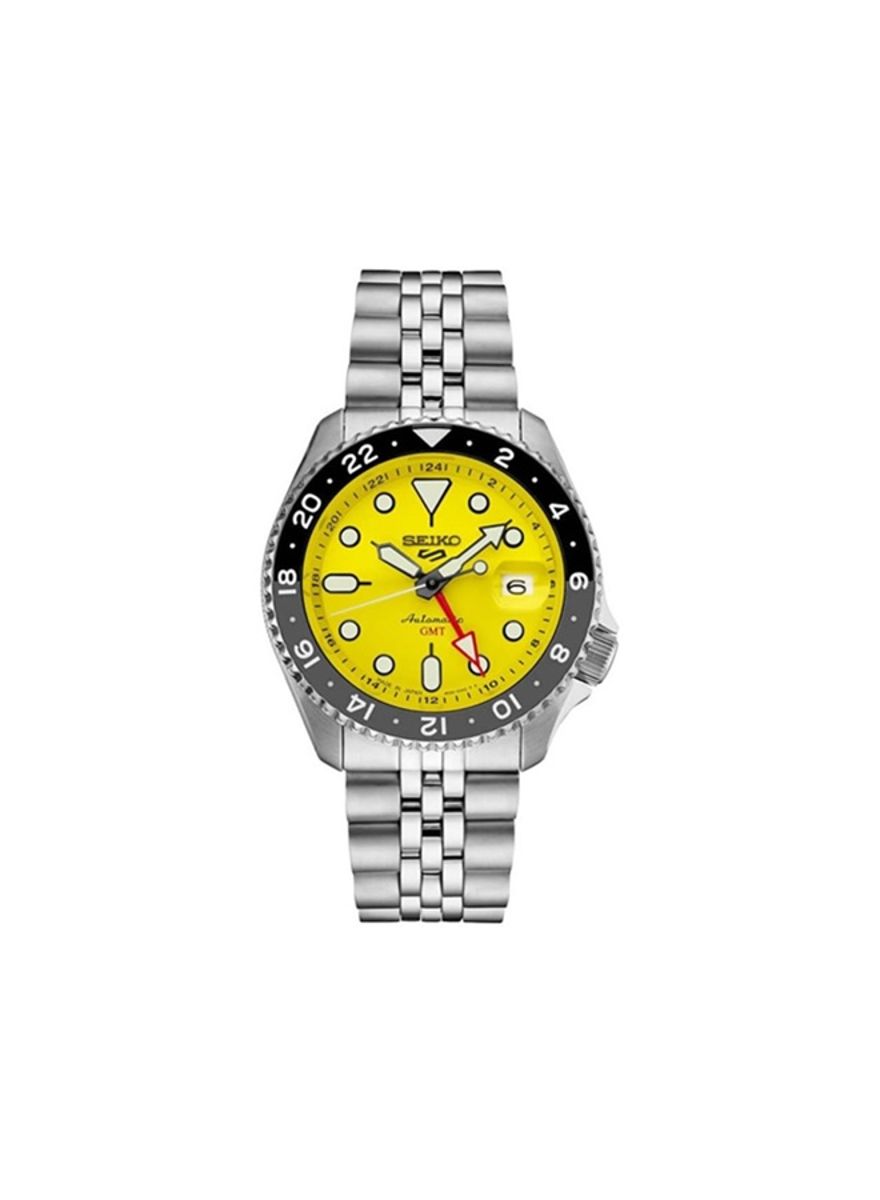 Seiko 5 Sports GMT Automatic Watch with Yellow Dial SSK017 Seiko - Men's Dress Watches