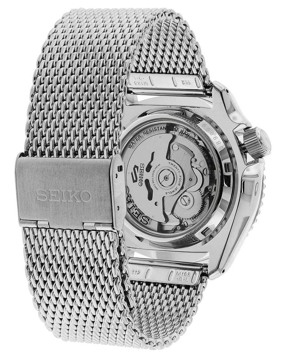 Seiko 5 Sports Mesh Automatic Watch SRPE75K1 Seiko - Men's Dress Watches 3