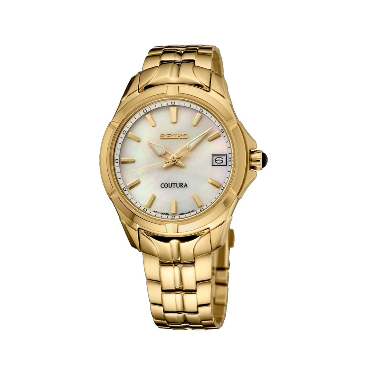 Seiko Coutura Gold Stainless Steel Quartz Watch - SUR588 Seiko - Men's Dress Watches