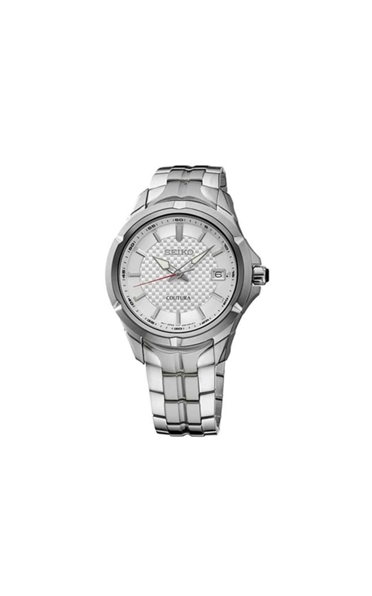 Seiko Coutura Quartz Chronograph Stylish Carbon-Fiber Dial SUR565 Seiko - Men's Dress Watches