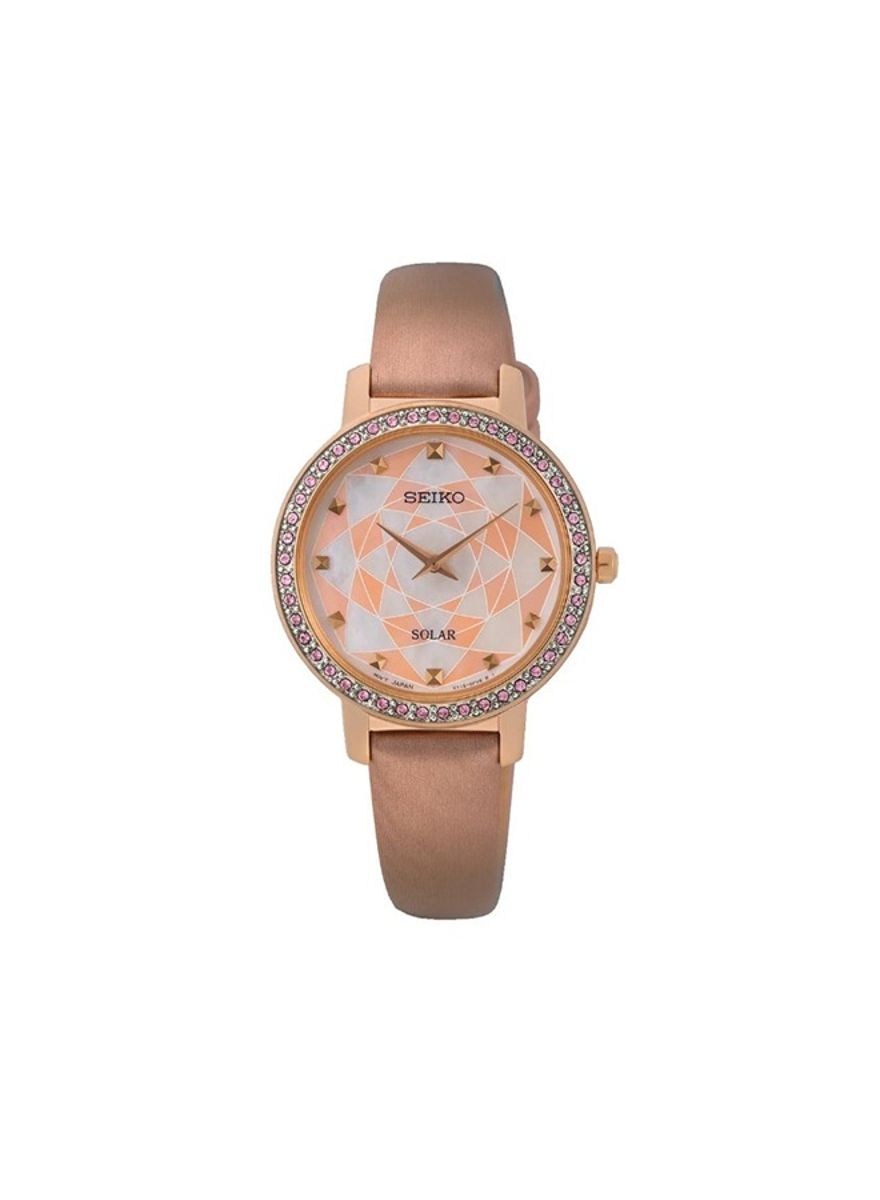 Seiko Ladies Watch with Crystal Mother of Pearl Dial SUP456P1 Seiko - Women's Dress Watches