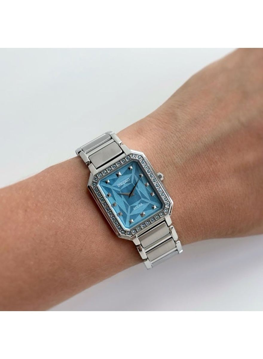Seiko Essentials Elegant Crystal Blue Dial Ladies Watch SUP451P1 Seiko - Women's Dress Watches 1