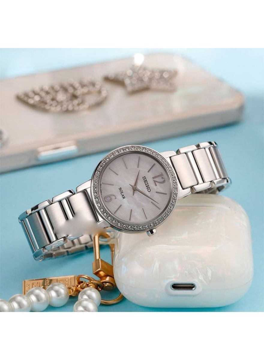 Seiko Solar SUP467P1 Women's Stainless Steel Watch Seiko - Women's Dress Watches 1