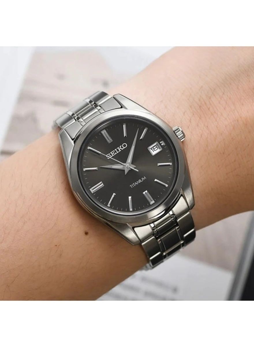 Seiko Titanium Black Sunray Dial Men's Watch SUR375P1 Seiko - Men's Dress Watches 1
