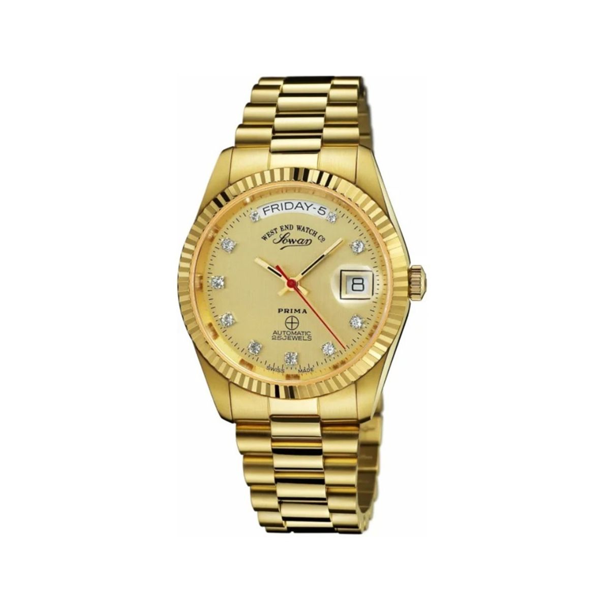 West End Classic Gold-Plated Swiss Automatic Watch 6828352795R2 West End Watch Co - Men's Dress Watches