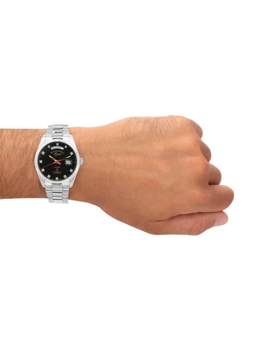 West End Men's Silver Tone Automatic Black Dial Watch 6868.10.2900 West End Watch Co - Men's Dress Watches 1