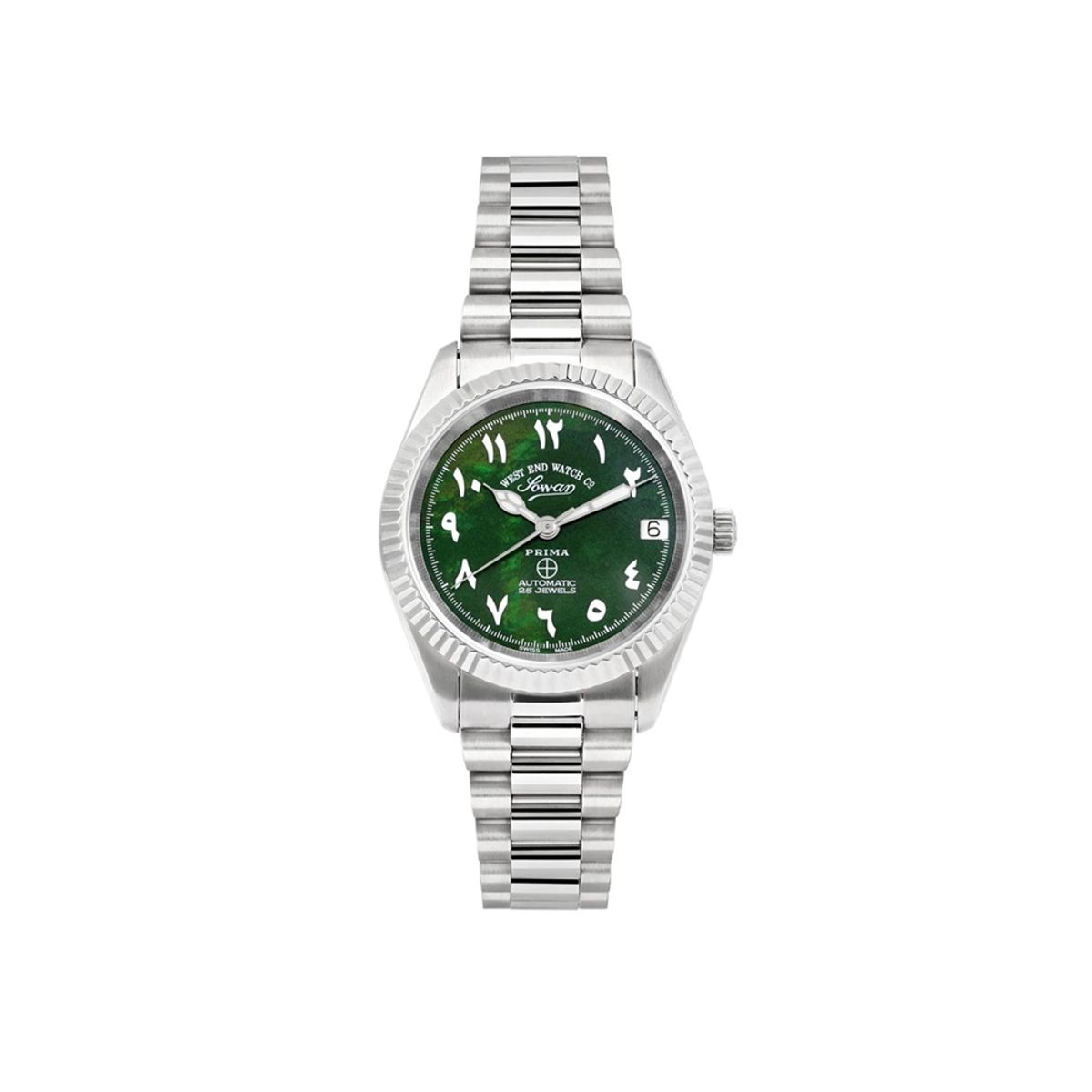West End The Classics 6858.10.MOP-GREEN-H 32.5 Silver West End Watch Co - Men's Dress Watches