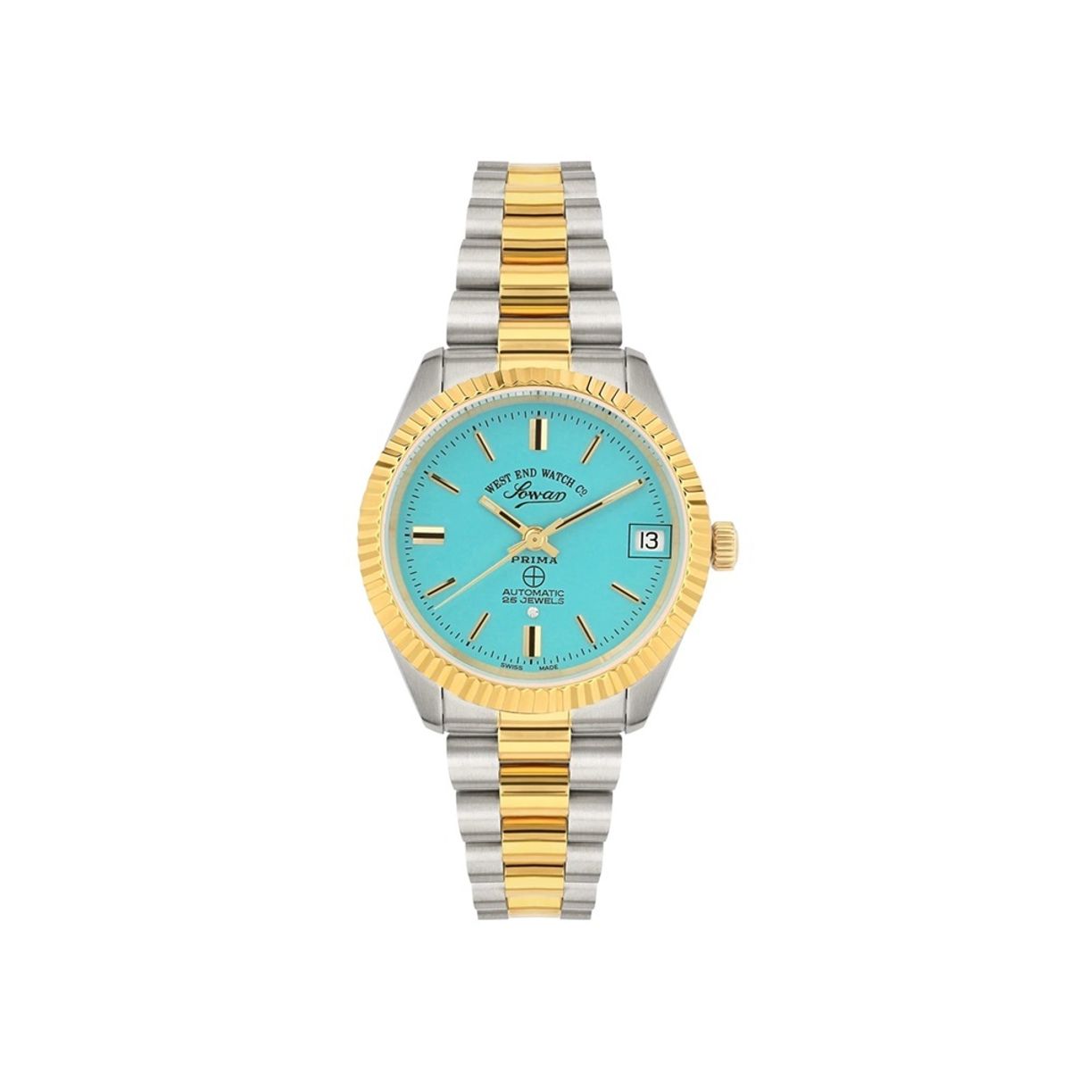 West End Women's Silver Tone Case Turquoise Dial Automatic Watch 6858.20.3337 West End Watch Co - Women's Dress Watches