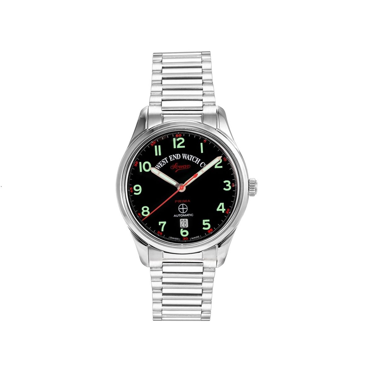 West End Sowar Prima Automatic Black Dial Stainless Steel 8149.10.0207 West End Watch Co - Men's Dress Watches