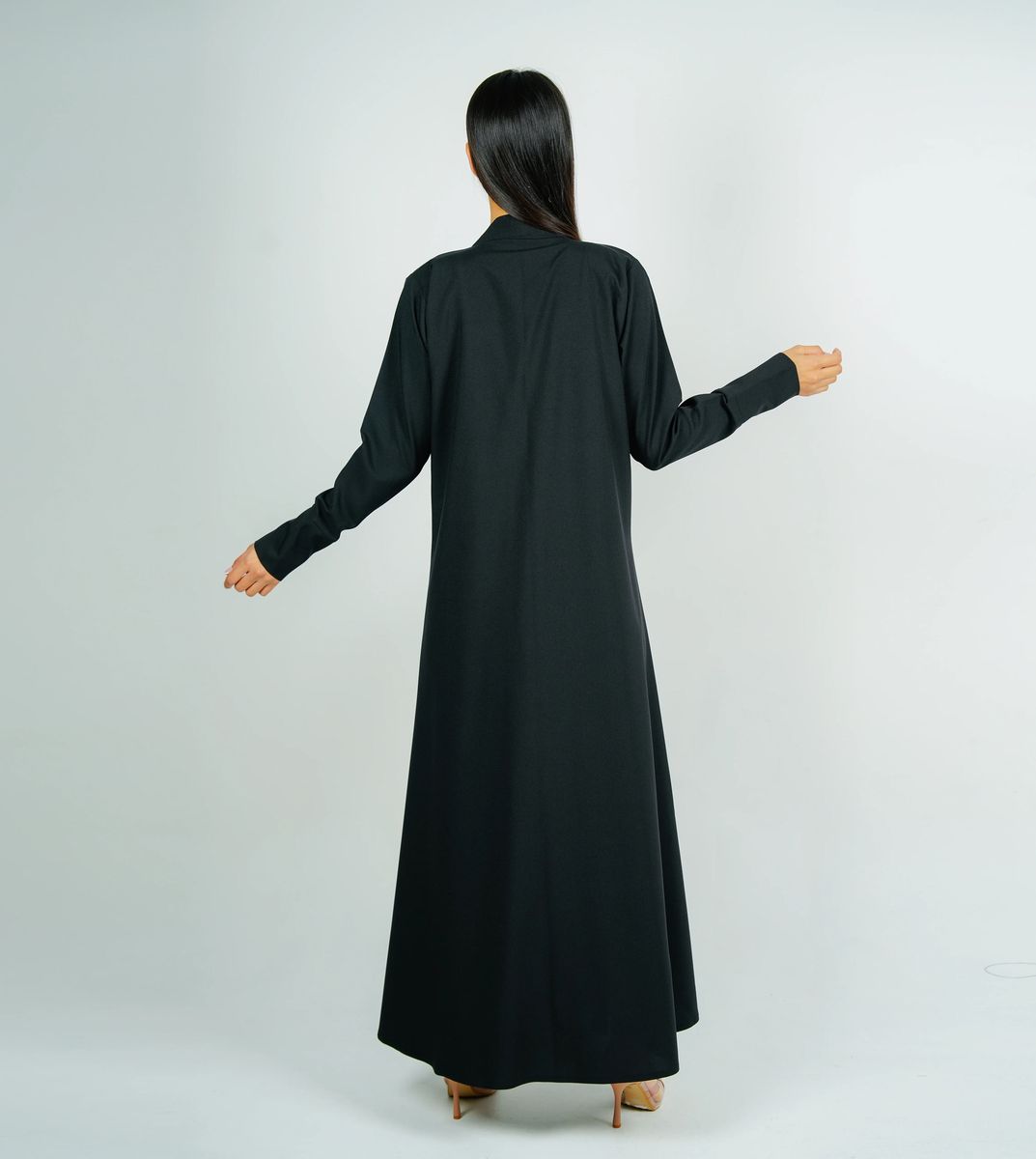 Stylish Abaya With Button Style Rosette Abaya - Women's Abayas 2