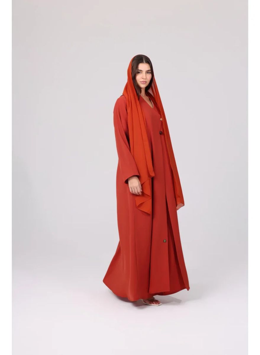 Formal Design Button Detail Colored Abaya ABY1105