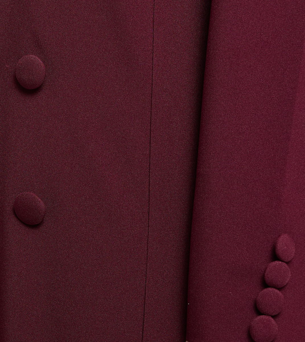 Elegant Blazer Abaya With Button Detail - Burgundy