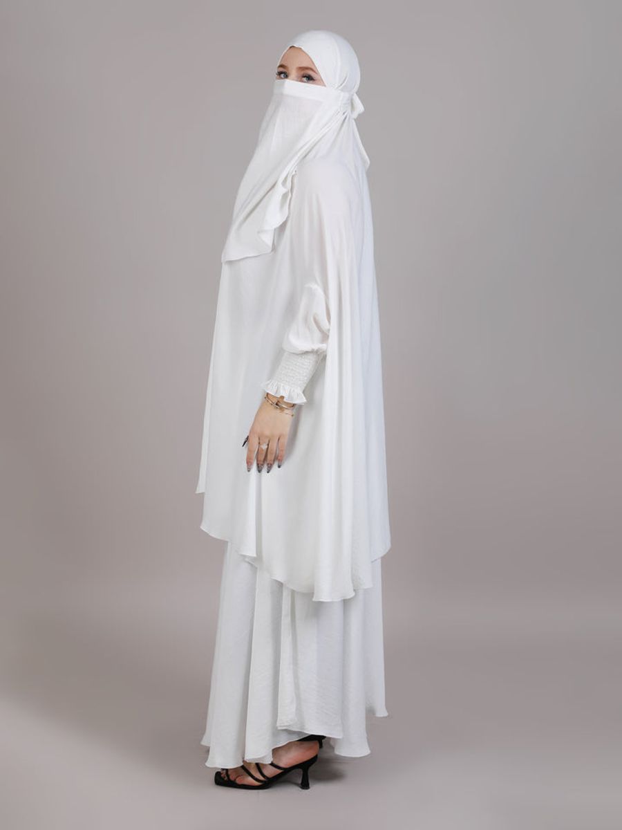 White Harir Maqsood Abaya