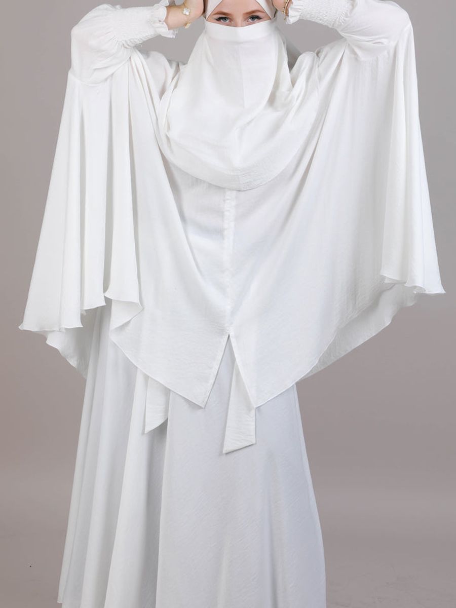 White Harir Maqsood Abaya
