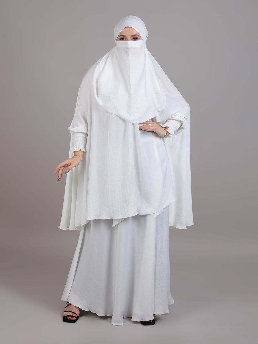 White Harir Maqsood Abaya