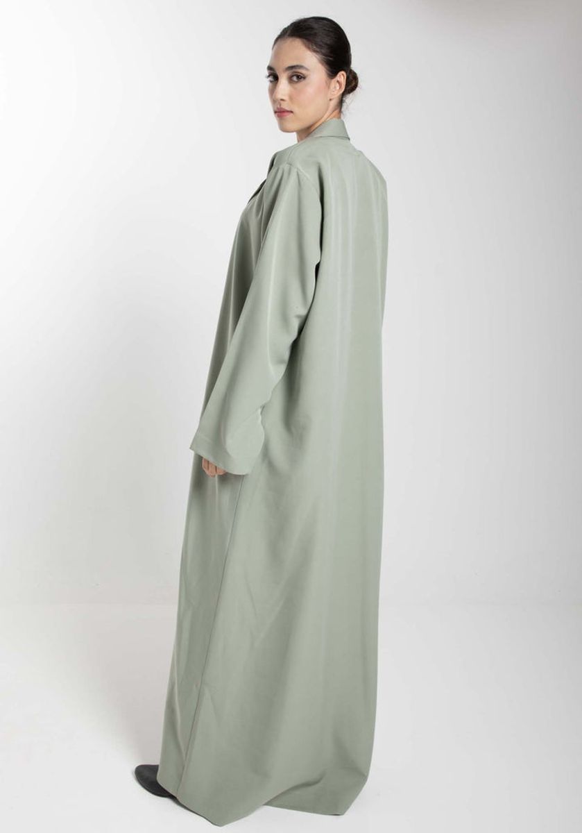 Green Barbie Crepe Abaya with Matching Sheila for Office and Meetings Green Barbie Crepe Abaya with Matching Sheila for Office and Meetings