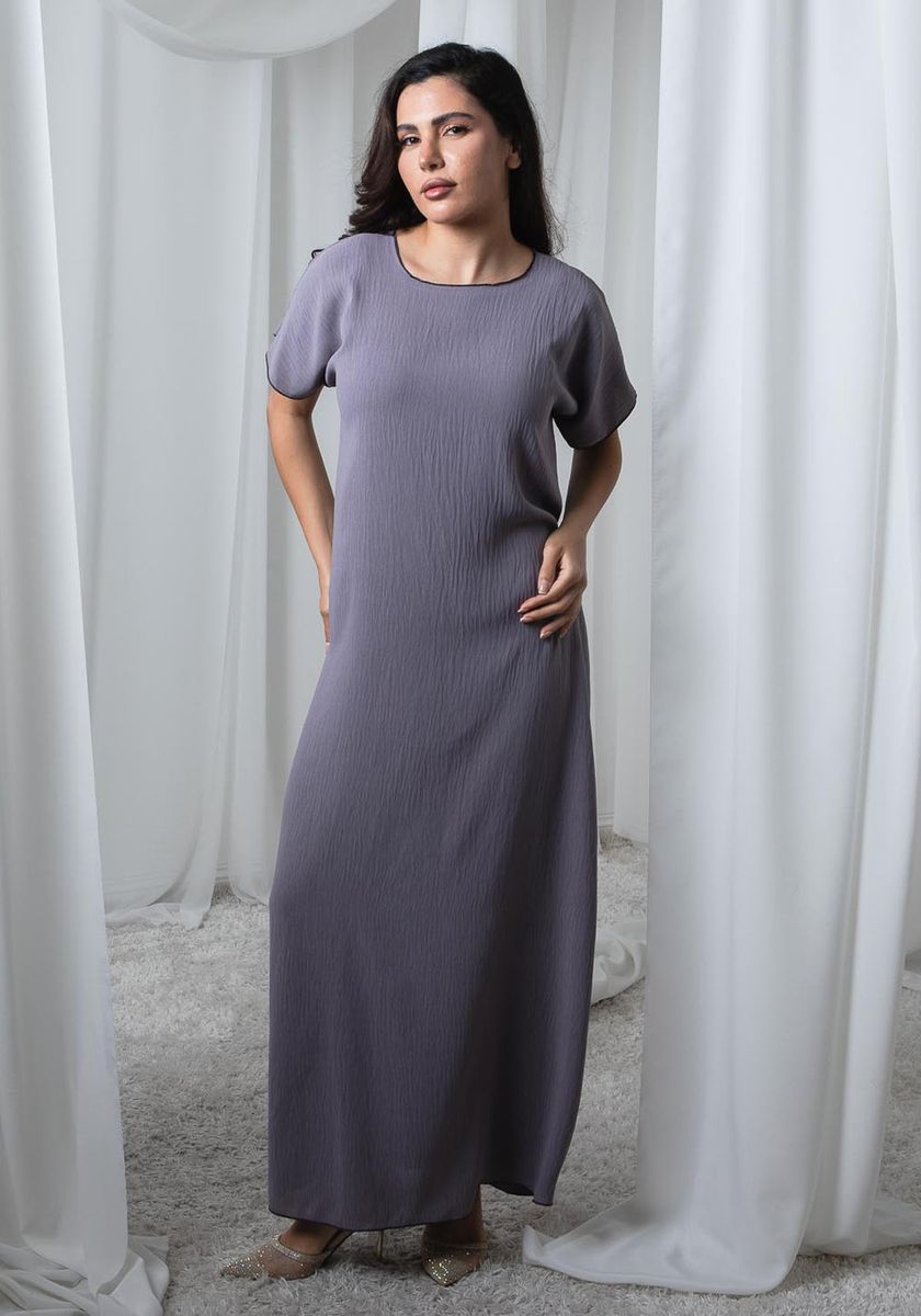 Grey CEY Fabric Under Abaya Msquare Fashion - Women's Abayas 7