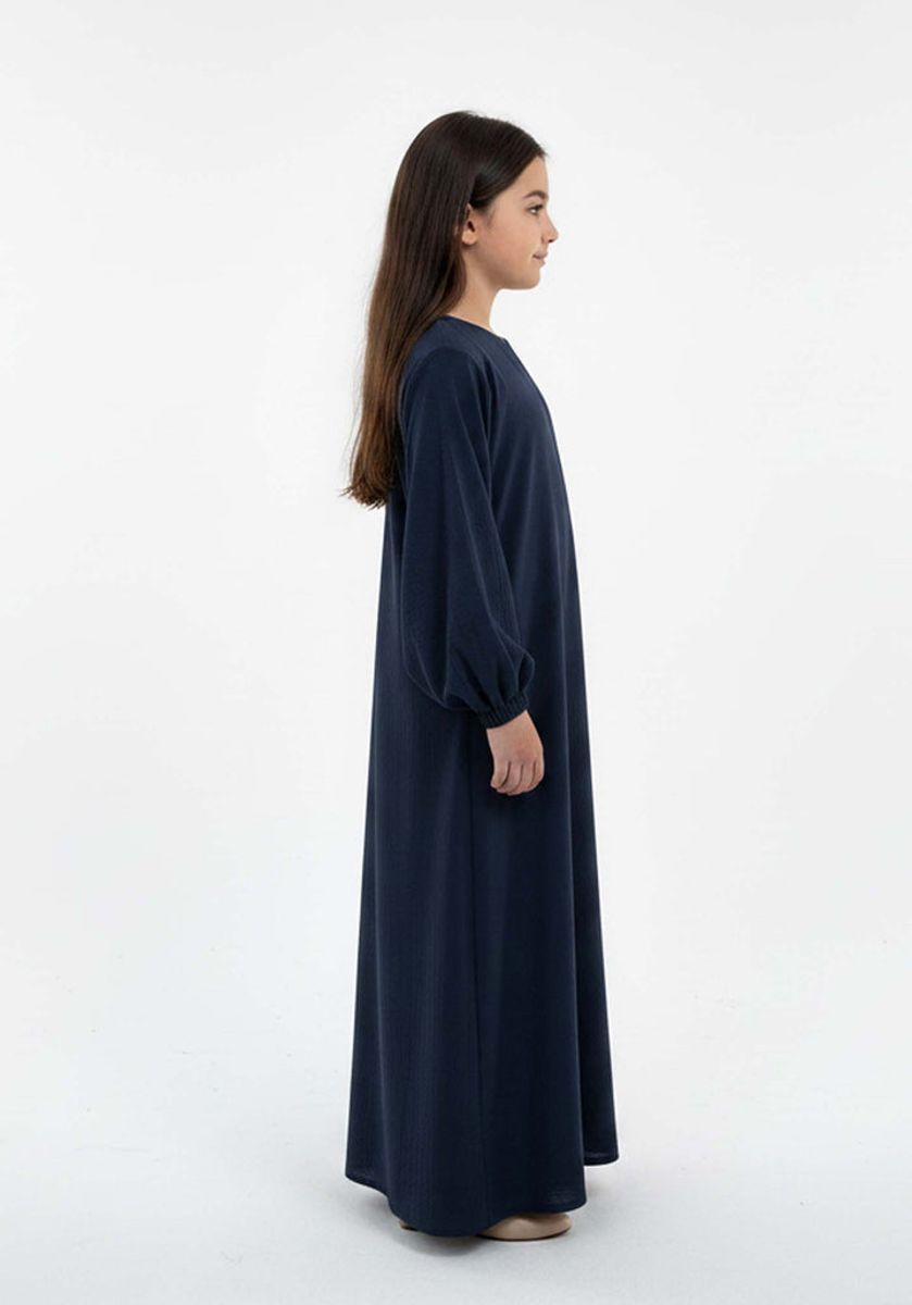 Kids Harir Maqsood Prayer Abaya I Midnight Navy Msquare Fashion - Kids's Abayas 1