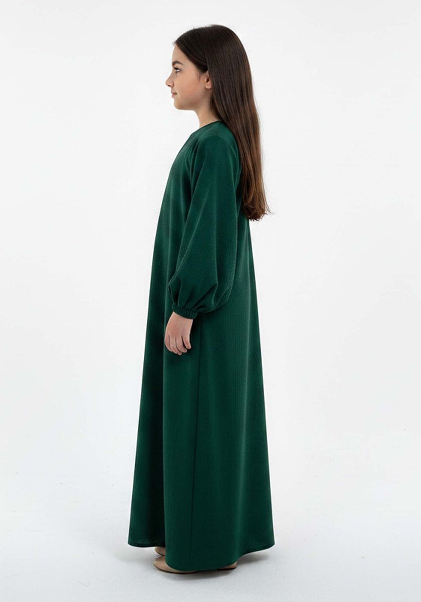Kids Harir Maqsood Prayer Abaya I Green Msquare Fashion - Kids's Abayas 1