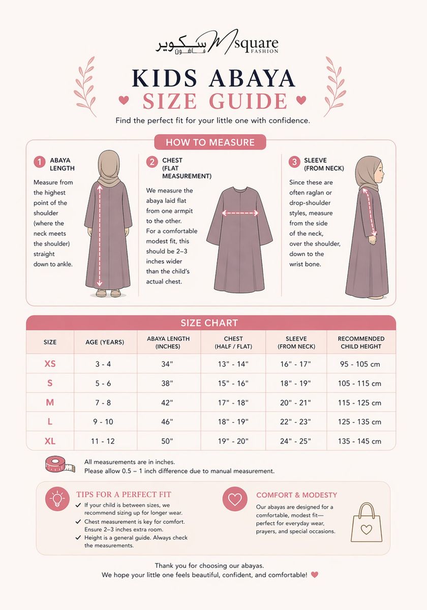 Premium Self Design Silk Kids Abaya - Elegant Islamic Wear for Girls Msquare Fashion - Kids's Abayas 3
