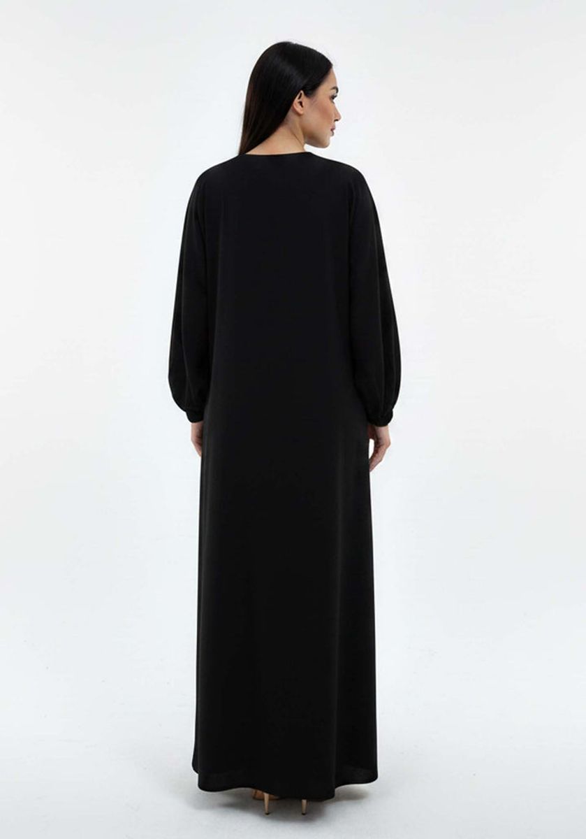 Lightweight Harir Maqsood Black Prayer Abaya Msquare Fashion - Women's Abayas 3