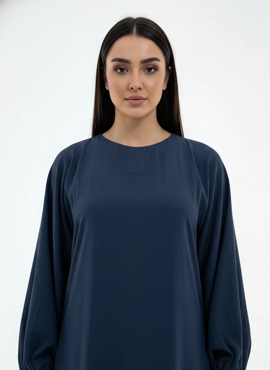 Lightweight Blue Harir Maqsood Prayer Abaya