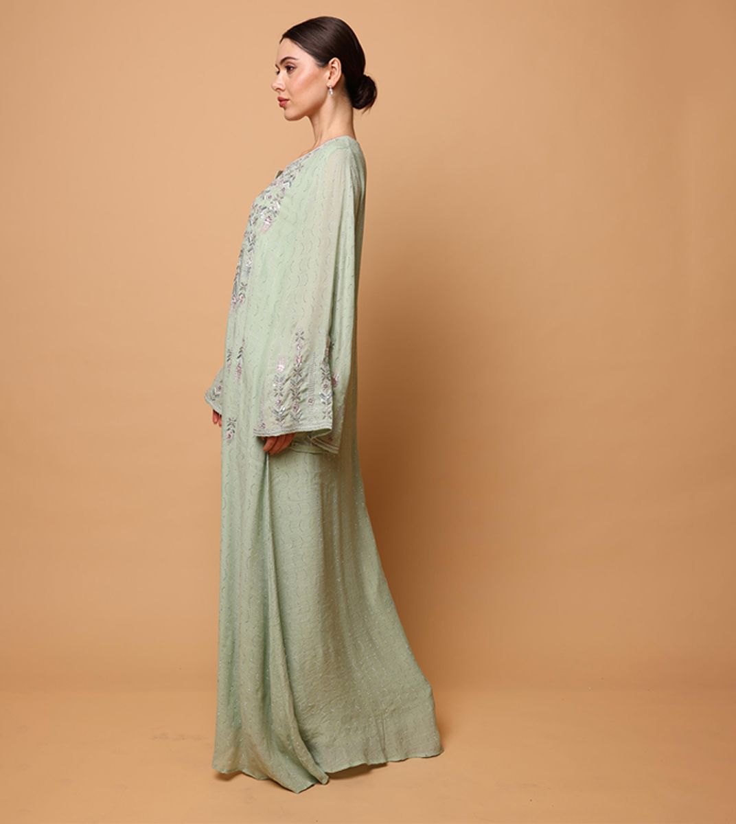Ikkxa Nahla Embellished Flared Sleeves Jalabiya IKKXA - Women's Jalabiyas 18