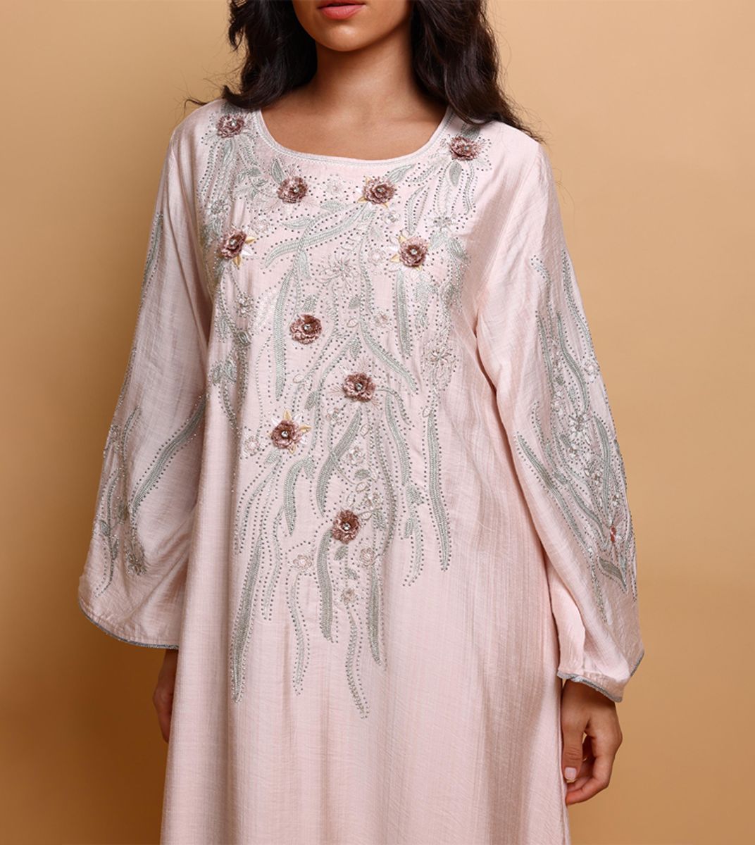 Ikkxa Qayla Embroidered Flared Sleeves Jalabiya IKKXA - Women's Jalabiyas 2