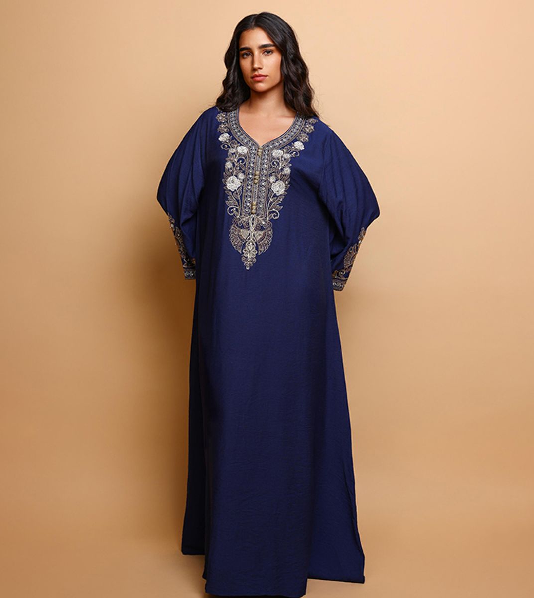 Ikkxa Qasr Embroidered Flared Sleeves Jalabiya IKKXA - Women's Jalabiyas 8