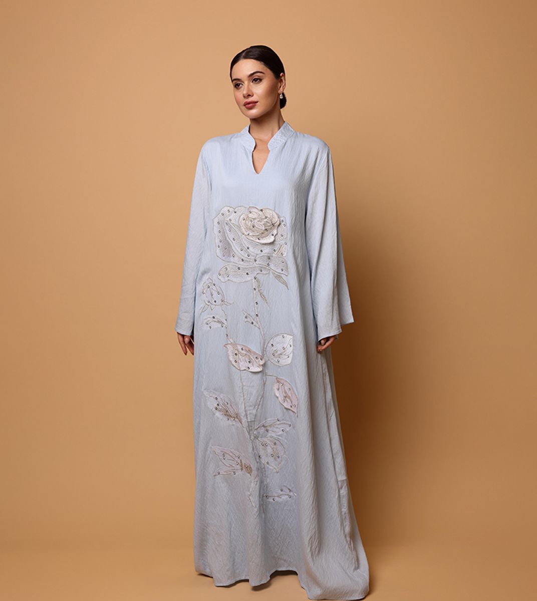 Ikkxa Afnan Embroidered Flared Sleeves Jalabiya IKKXA - Women's Jalabiyas 22