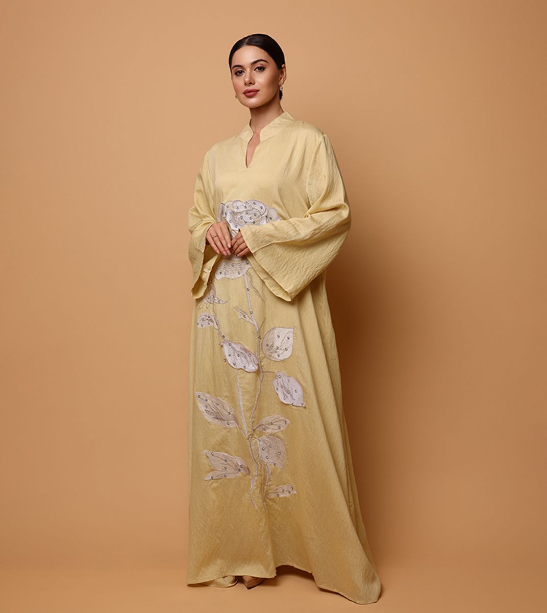 Ikkxa Afnan Embroidered Flared Sleeves Jalabiya IKKXA - Women's Jalabiyas 42