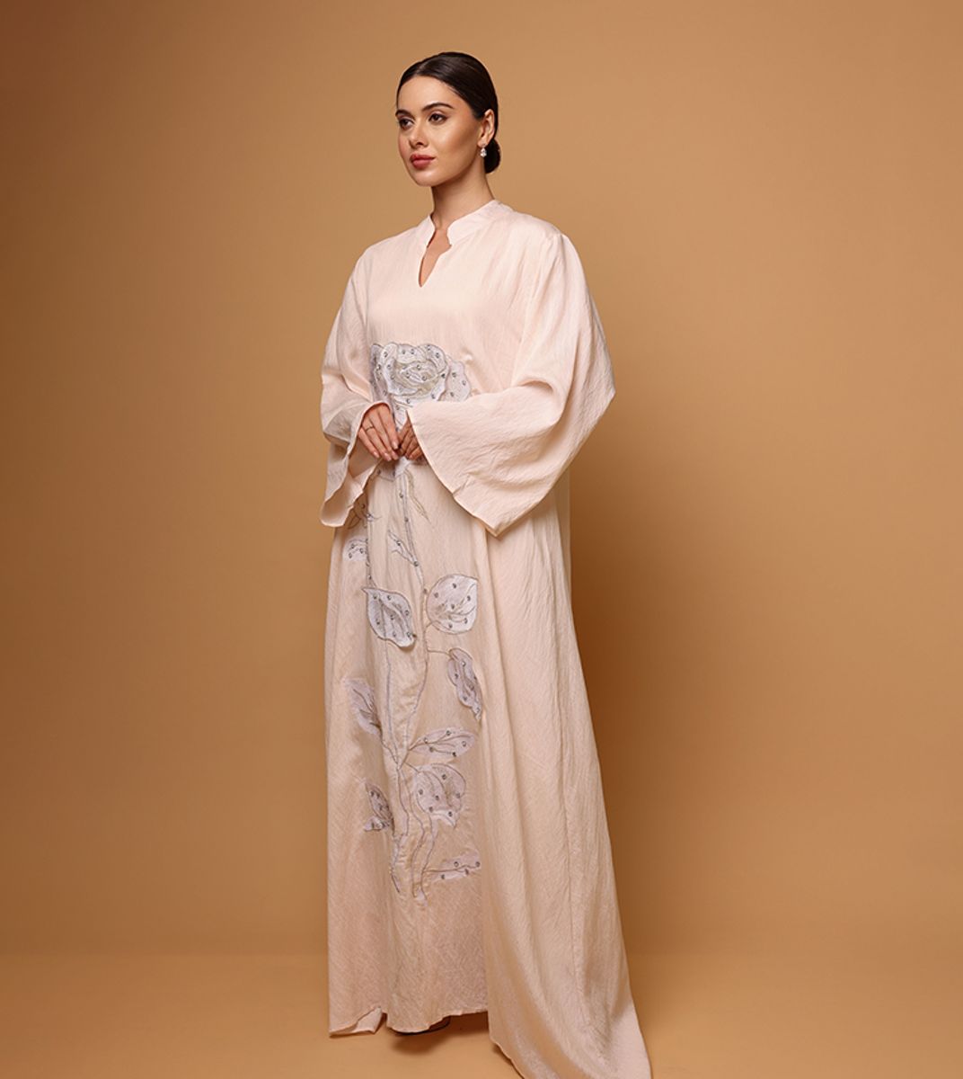 Ikkxa Afnan Embroidered Flared Sleeves Jalabiya IKKXA - Women's Jalabiyas 62