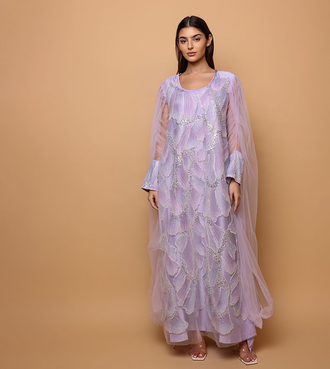 Ikkxa Nayla Embellished Cape Sleeves Jalabiya IKKXA - Women's Jalabiyas 24
