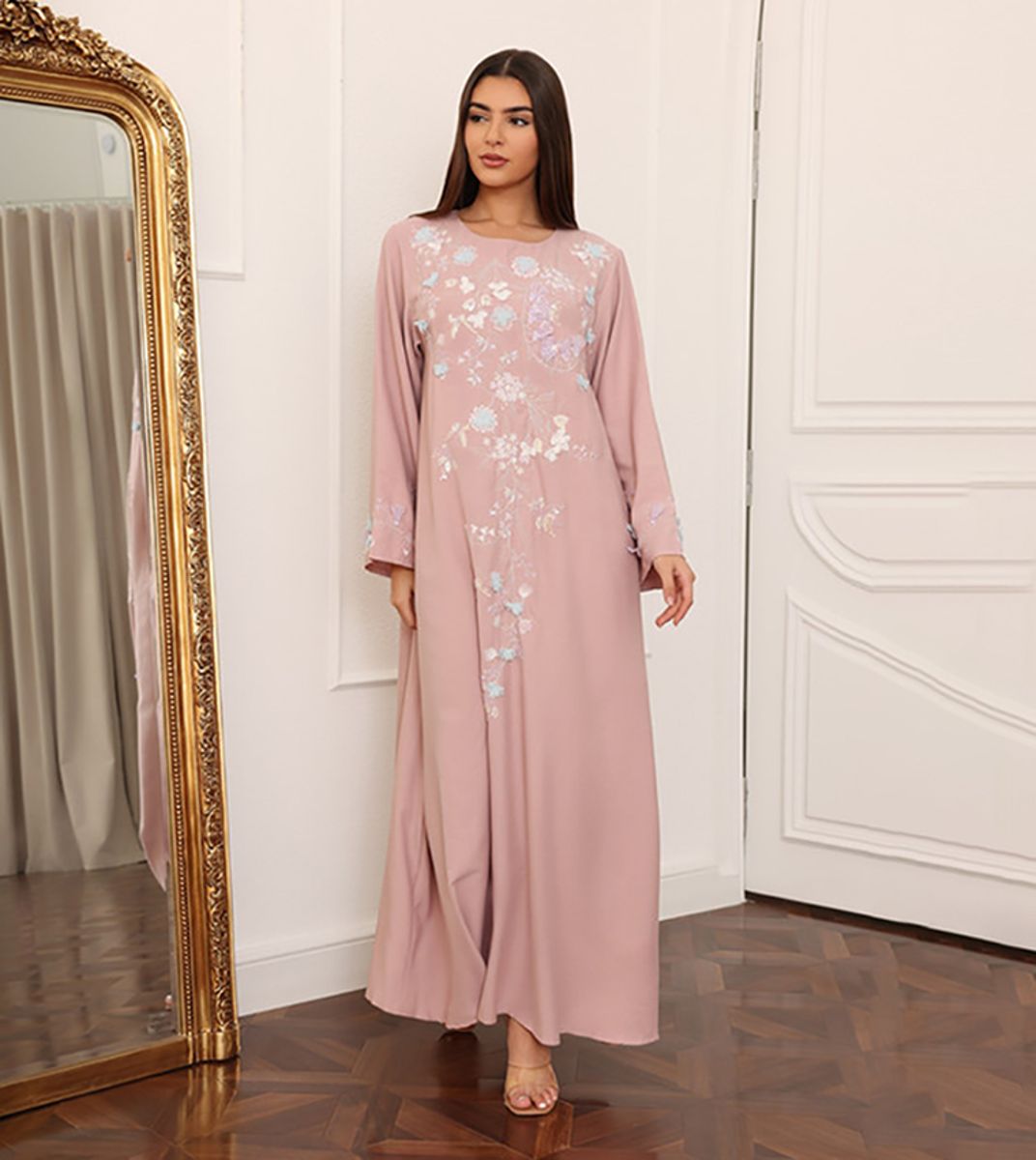 Ikkxa Sand Pastel Blossom Jalabiya IKKXA - Women's Jalabiyas 28