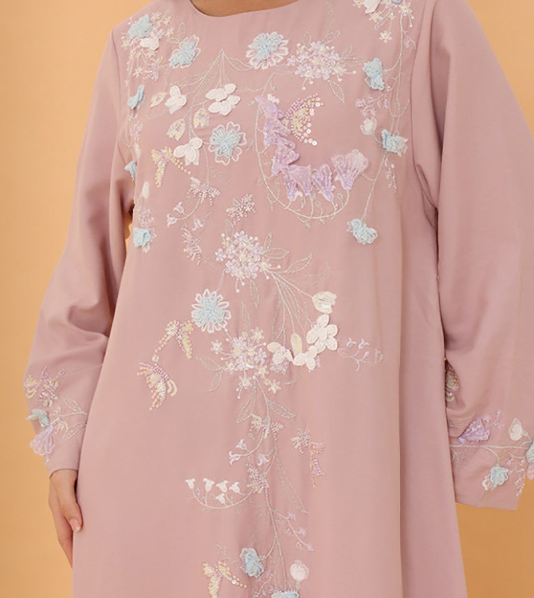 Ikkxa Sand Pastel Blossom Jalabiya IKKXA - Women's Jalabiyas 29