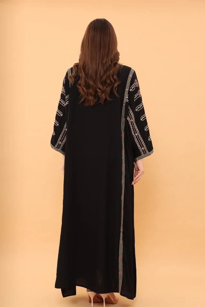 Ikkxa Dalia Embroidered Flared Sleeves Jalabiya IKKXA - Women's Jalabiyas 9