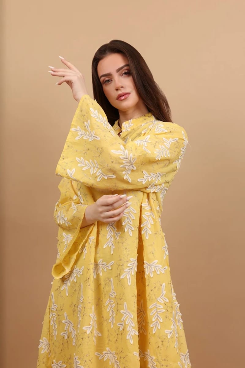 Ikkxa Sereen Embroidered Flared Sleeves Jalabiya IKKXA - Women's Jalabiyas 52