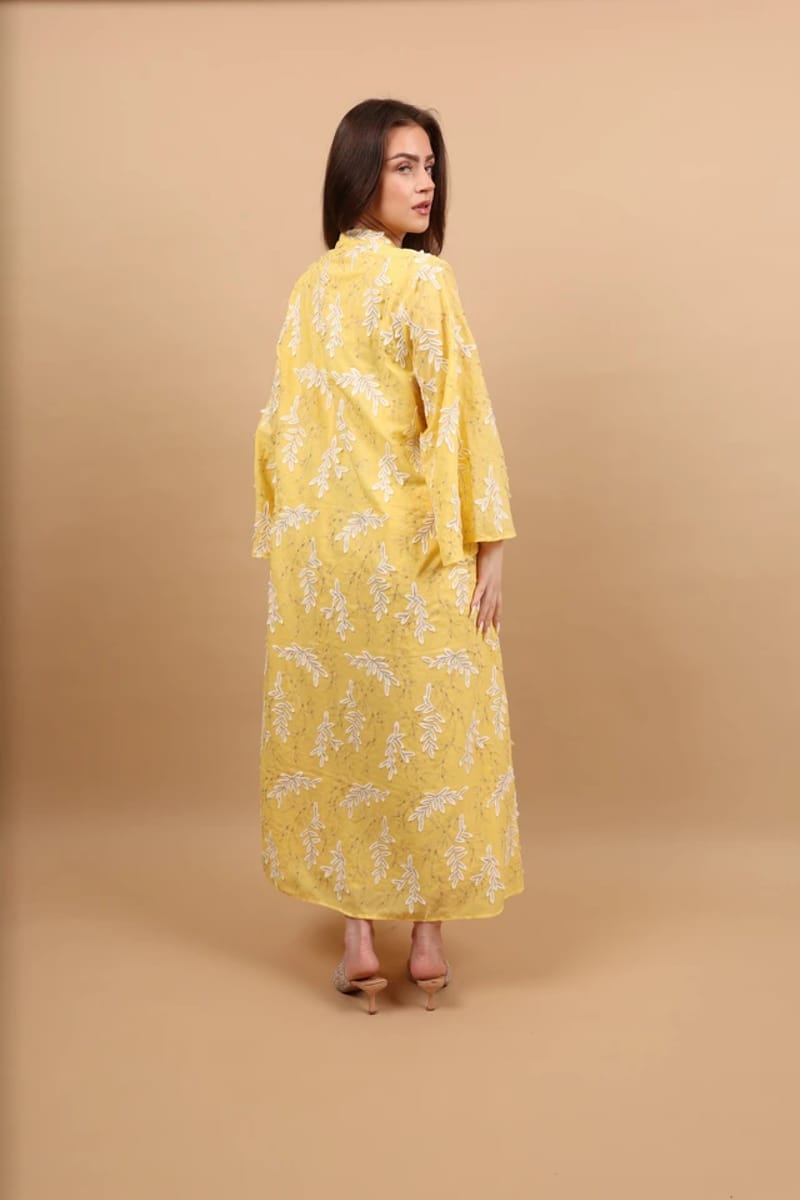 Ikkxa Sereen Embroidered Flared Sleeves Jalabiya IKKXA - Women's Jalabiyas 53