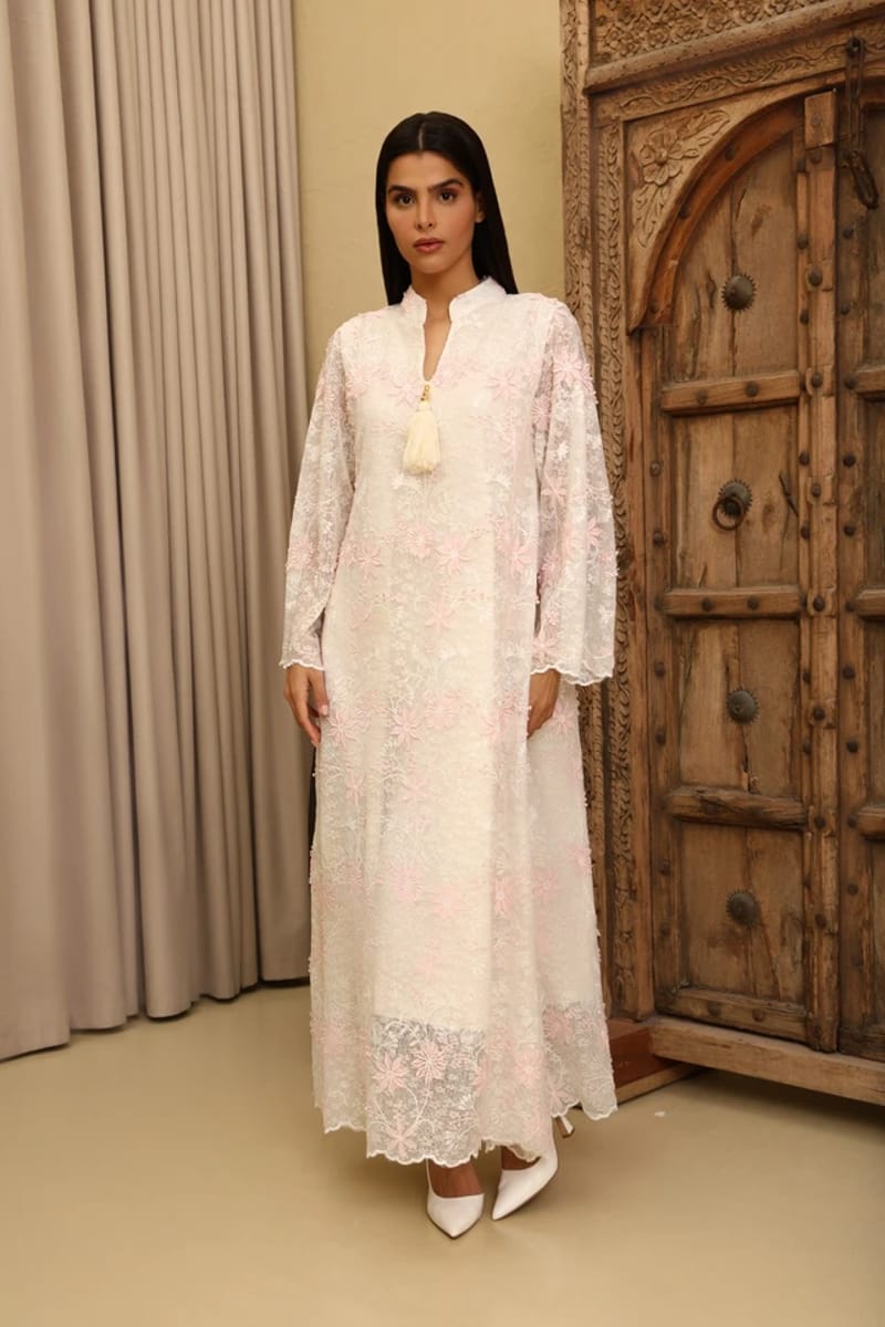 Ikkxa Thara Embroidered Flared Sleeves Jalabiya IKKXA - Women's Jalabiyas 37
