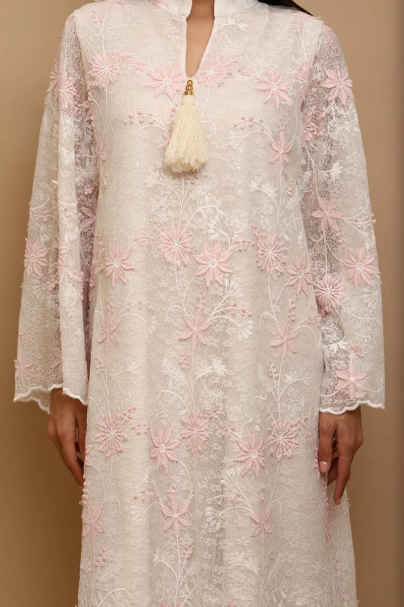 Ikkxa Thara Embroidered Flared Sleeves Jalabiya IKKXA - Women's Jalabiyas 38