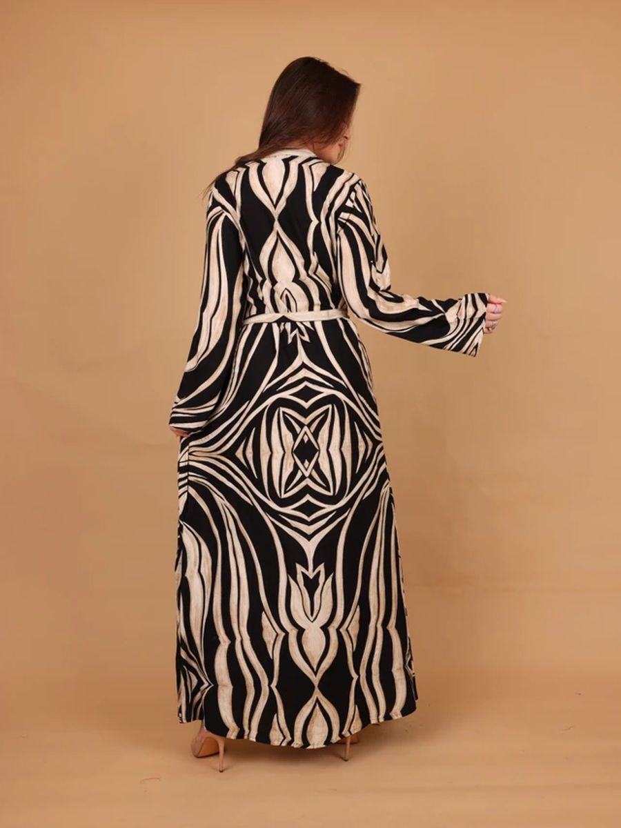 Ikkxa Amina Embellished Belted Long Sleeves Maxi Dress IKKXA - Women's Maxi Dresses 39