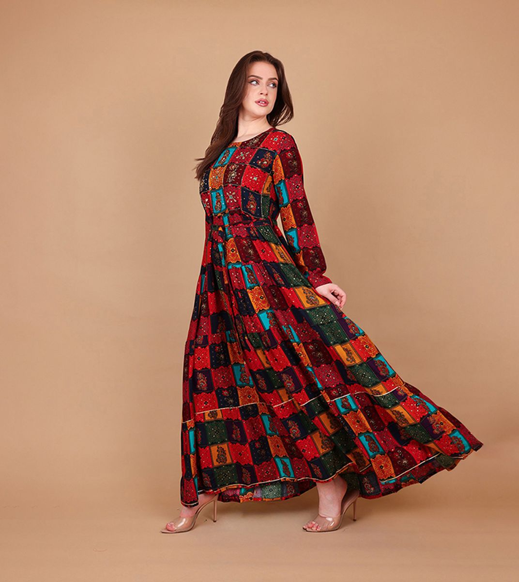 Ikkxa Safiya Embellished Long Sleeves Maxi Dress IKKXA - Women's Maxi Dresses 10