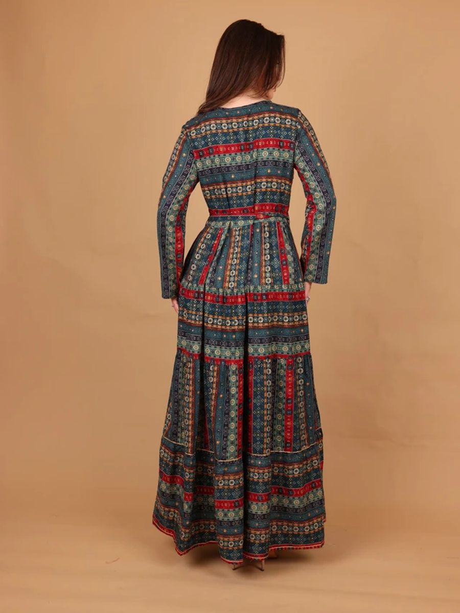 Ikkxa Mariam Printed Embellished Detail Tiered Maxi Dress IKKXA - Women's Maxi Dresses 63