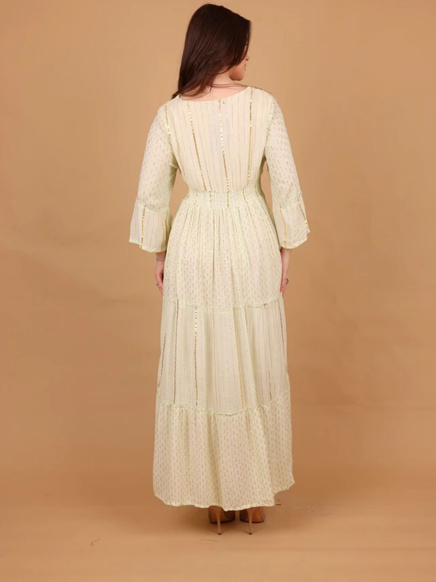 Ikkxa Serena Embellished V-Neck Tiered Maxi Dress IKKXA - Women's Maxi Dresses 24