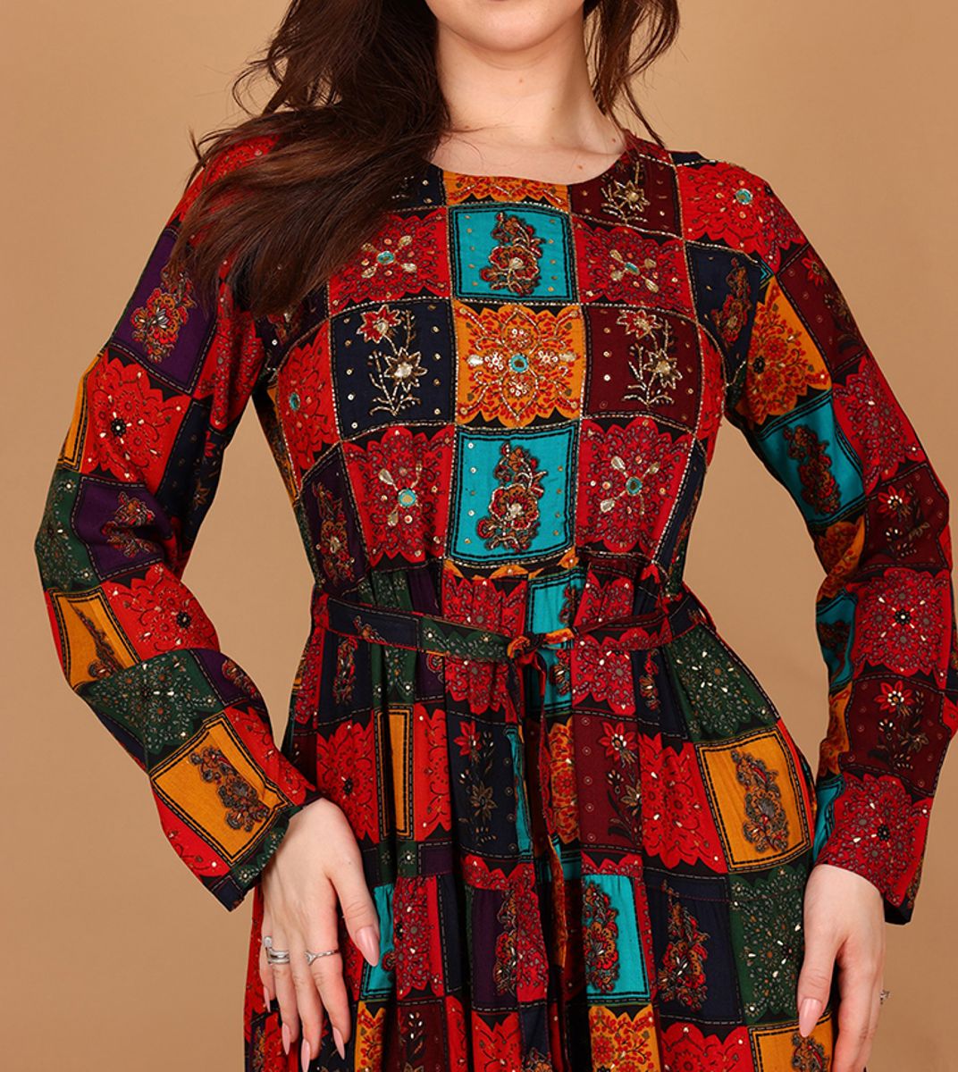 ik2384-red-4 IKKXA - Women's Maxi Dresses 2