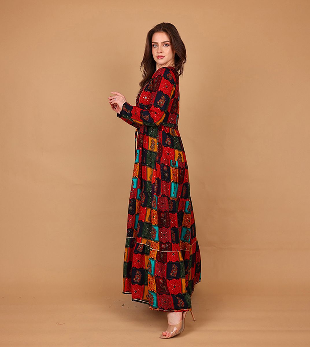 ik2384-red-5 IKKXA - Women's Maxi Dresses 3