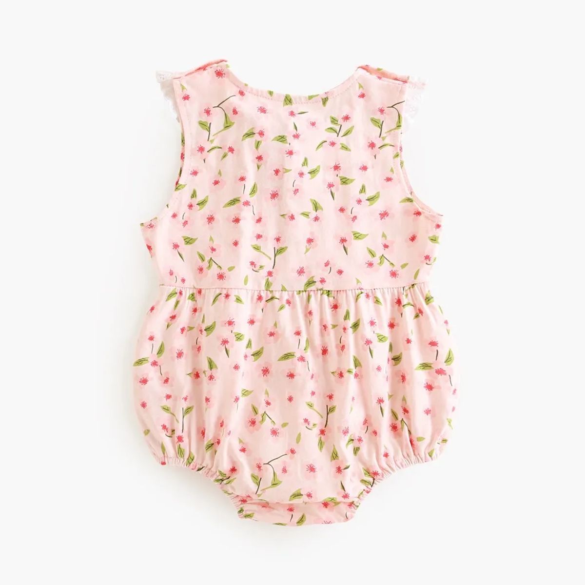 Floral Lace Cotton Sleeveless Baby Girls Bodysuit for Summer Sanlutoz - Kids's Bodysuits 1